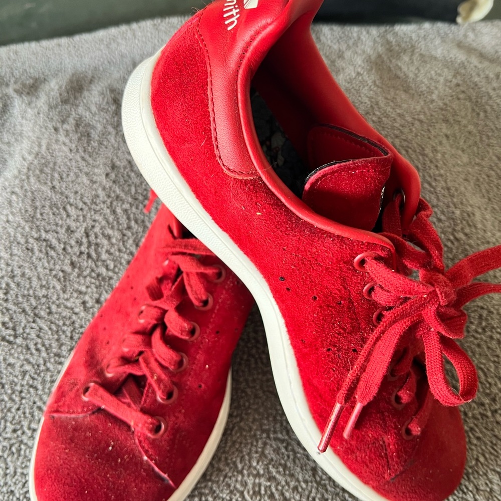 Adidas Red Sneakers with Patterned Insole